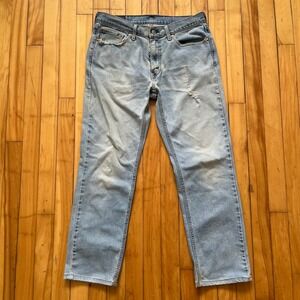 Levis 541 Athletic Taper Mens Jeans Light Wash All Seasons Tech 32x32 Distressed